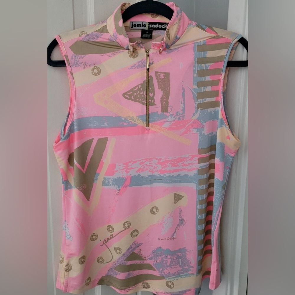 Jamie Sadock Pink Sleeveless Graphic Hoodie